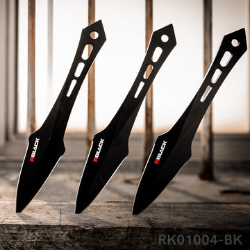 3pcs Throwing Knife Set with Full Tang Stainless Steel Design and Nylon Sheath